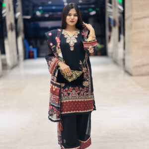 Premium Georgette Farsi Cut 3-Piece